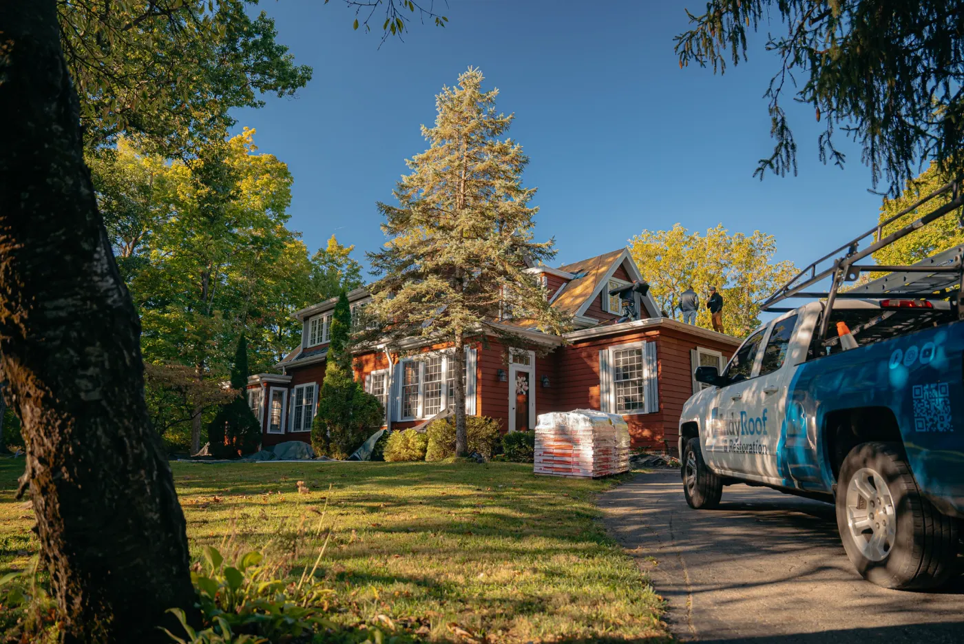 Roof inspection documented on a Pendleton home